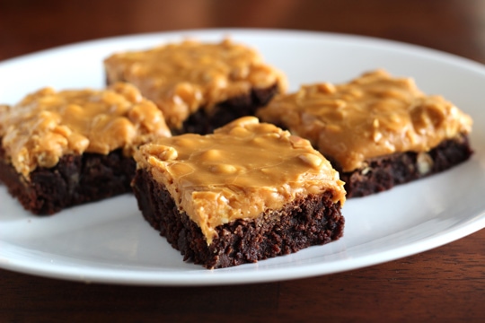 Easy Dulce de Leche Salted Peanut Brownies Recipe